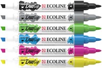 Duotip marker Ecoline basis set 6 kleuren-3