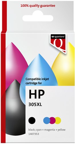 Inktcartridge Quantore alternatief tbv HP 305XL zwart + kleur