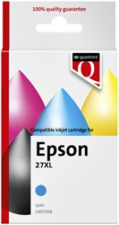 Inktcartridge Quantore alternatief tbv Epson 27XL blauw
