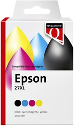 Inktcartridge Quantore alternatief tbv Epson 27XL zwart+3kleur