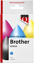 Inktcartridge Quantore alternatief tbv Brother LC3213 blauw