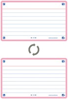 Flashcard Oxford 2.0 75x125mm 80 vel 250gr lijn roze-2