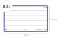 Flashcard Oxford 2.0 75x125mm 80 vel 250gr lijn paars-3