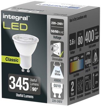 Ledlamp Integral GU10 4000K koel wit 3.6W 400lumen-2