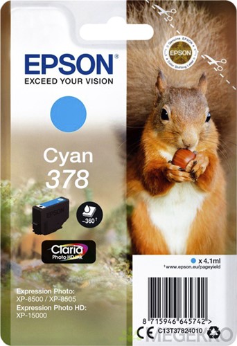 Inktcartridge Epson 378 T3782 blauw