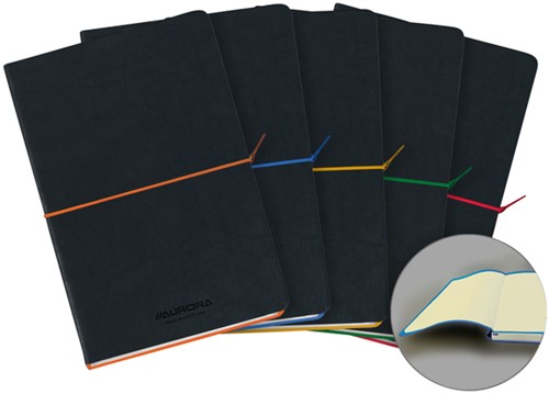 Notitieboek Aurora Tesoro A5 192blz lijn 80gr assorti