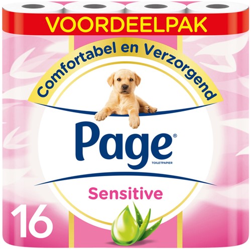 Toiletpapier Page Sensitive Aloë Vera 3-laags wit 140vel