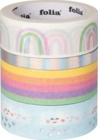 Washi tape Folia hotfoil rainbow 2x 15mmx5m 1x 10mmx5m