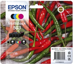 Inktcartridge Epson 503 T09Q64 zwart + 3 kleuren