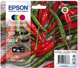 Inktcartridge Epson 503XL/503 T09R94 zwart + 3 kleuren