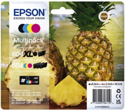 Inktcartridge Epson 604XL/604 T10H94 zwart + 3 kleuren