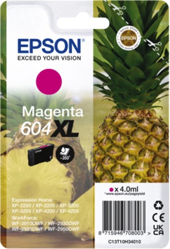 Inktcartridge Epson 604XL T10H34 rood