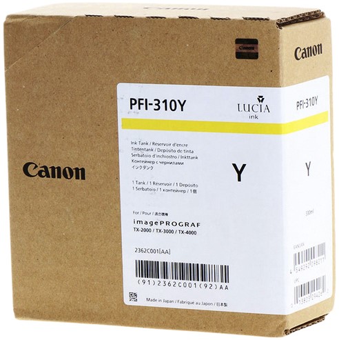 Inktcartridge Canon PFI-310 geel