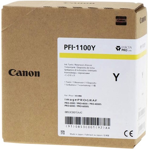 Inktcartridge Canon PFI-1100 geel