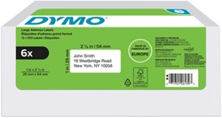 Etiket Dymo 2177564 labelwriter 25mmx54mm adres wit 6x1000stuks