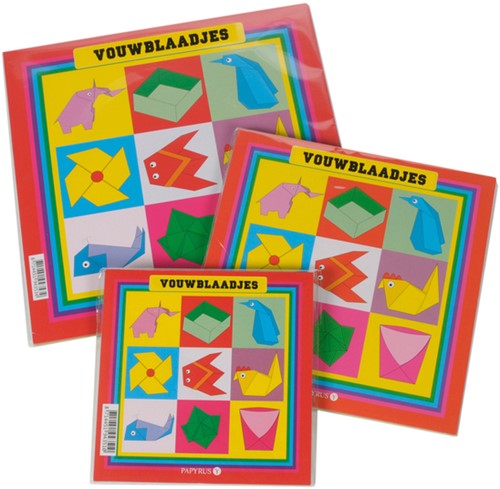 Vouwblaadjes vierkant 16x16cm 65gram assorti-3