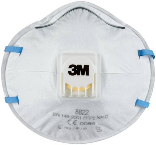 Stofmasker 3M voor schuren 8822 FFP2 met ventiel 5 stuks-1