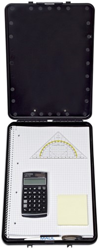 Klembordkoffer MAUL slim A4 staand met opbergvak topopening PP zwart-3