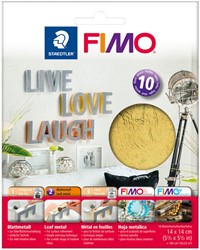 Bladmetaal Fimo 14x14cm 10vel goud