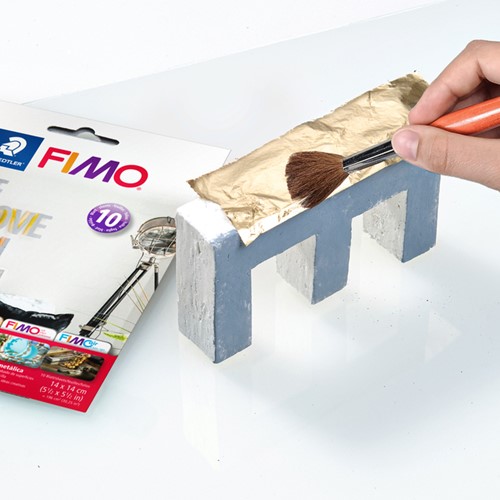 Bladmetaal Fimo 14x14cm 10vel goud-2