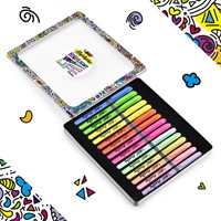 Markeerstift Bic grip Highlight your life assorti blik à 15 stuks-2