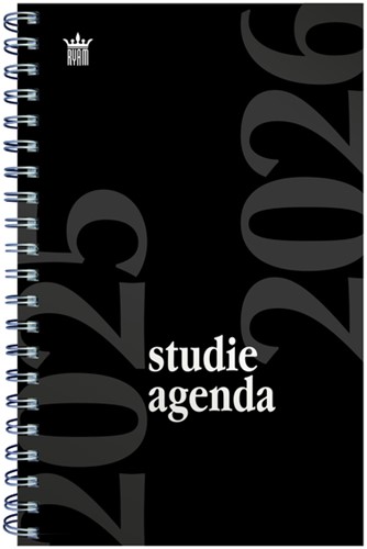 Schoolagenda 2025-2026 Ryam Studie 7dagen/2pagina's spiraal zwart