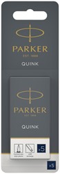 Inktpatroon Parker Quink blauwzwart blister à 10 stuks