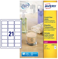 Etiket Avery L7782-25 63.5x38.1mm transparant 525 etiketten-2