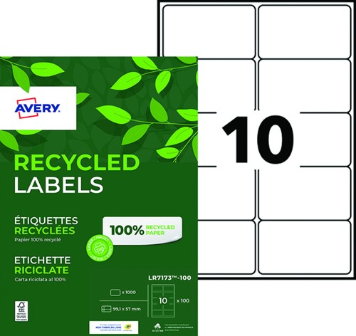 Etiket Avery LR7173-100 99.1x57mm recycled wit 1000 etiketten-2