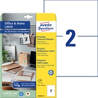 Etiket Avery Zweckform LR3655-10 210x148mm recycled wit 20stuks-3