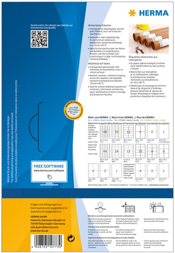 Etiket HERMA 10773 105x148mm weerbestendig wit 320stuks-5