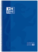 Notitieboek Oxford Classic Europeanbook A4+ 4-gaats lijn 80vel donkerblauw