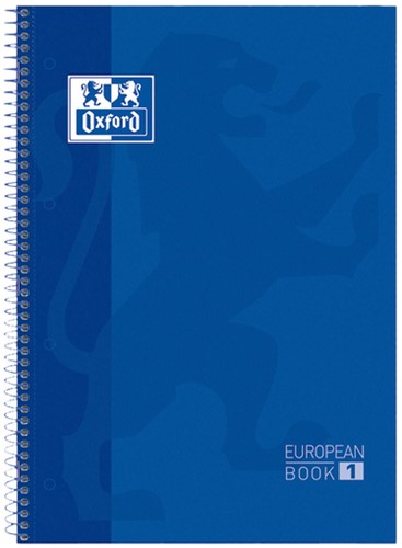 Notitieboek Oxford Classic Europeanbook A4+ 4-gaats lijn 80vel donkerblauw