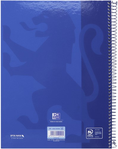 Notitieboek Oxford Classic Europeanbook A4+ 4-gaats lijn 80vel donkerblauw-3