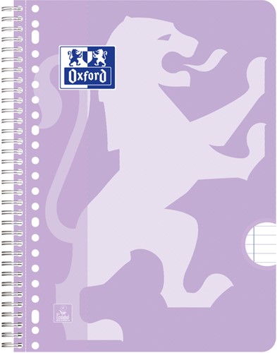 Collegeblok Oxford School A4+ lijn 23-gaats 160 pagina's 80gr pastel assorti 3 stuks-2