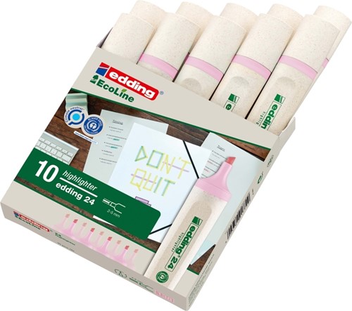 Markeerstift edding 24 Ecoline pastel roze-3