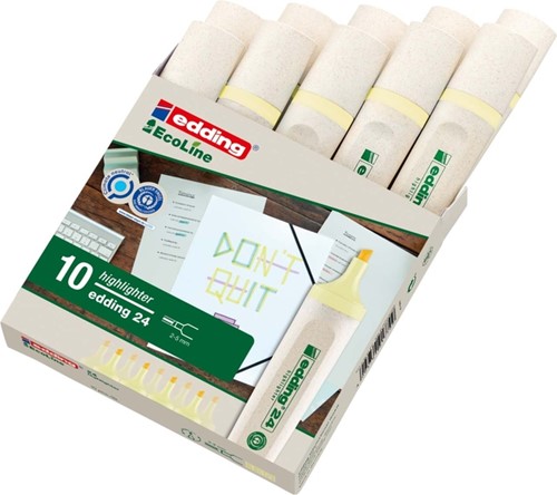 Markeerstift edding 24 Ecoline pastel geel-3