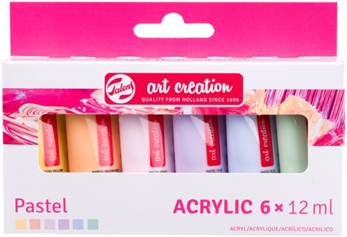 Acrylverf Talens Art Creation Pastel 12ml set à 6 kleuren