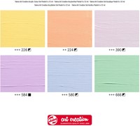 Acrylverf Talens Art Creation Pastel 12ml set à 6 kleuren-6