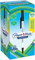 Balpen Paper Mate Kilometrico Recycled medium zwart