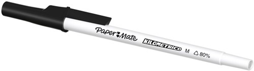 Balpen Paper Mate Kilometrico Recycled medium zwart-3