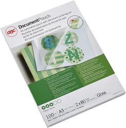 Lamineerhoes GBC document A3 2x80micron 100 stuks