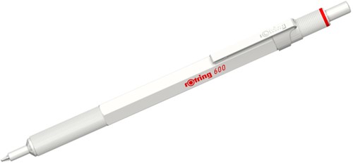 Balpen rOtring 600 parelmoer medium wit-1