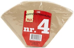 Koffiefilter Paco bruin nummer 4 100 stuks