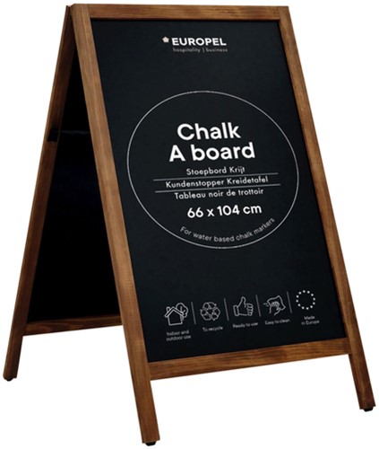 Krijt stoepbord Europel 660x1040mm natur-3