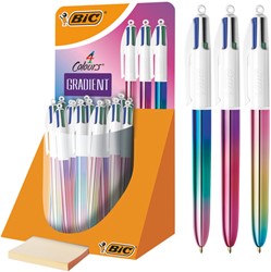 Balpen Bic 4kleuren gradient medium assorti