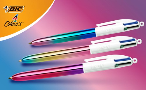 Balpen Bic 4kleuren gradient medium assorti-2