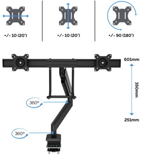 Monitorarm Fellowes Eppa Crossbar wit-1