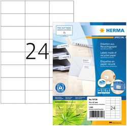 Etiket HERMA recycling 10729 70x37mm 1920stuks wit