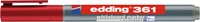 Whiteboardmarker edding 361 rond 1mm rood-2